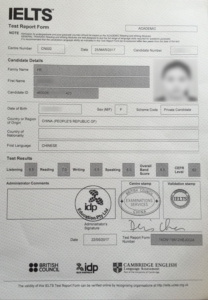 雅思高分学员分享